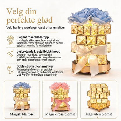 ⏳Kun for en kort tid – 50% RABATT ⏰Rose Rubik's Cube nattlys ved senga, USB-drevet skrivebordslampe for stemningsfull belysning som soveromsdekor og bursdagsgave