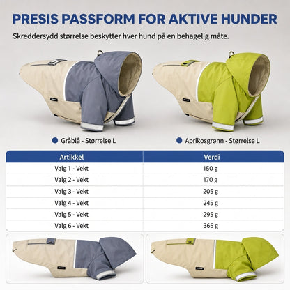 ⏳Tidsbegrenset tilbud⏳ 🐕 Vanntett regnfrakk for hunder i Colorblocking-design – for ute, med smussavvisende benbeskyttere