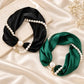 📿 50 % rabatt 🧣 Perle-sjalcollier – tidløs eleganz, justerbar sløyfe og smykker uten huller 🤍