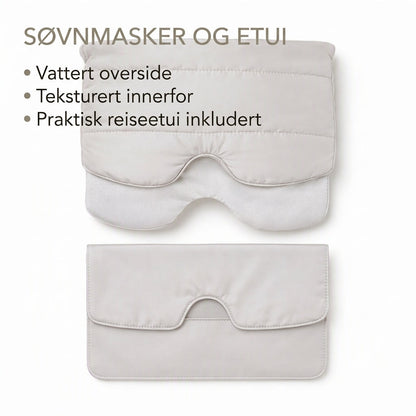 😴💤 Vektet søvnmaske – 100 % mørklegging, trykkavlastende design for dypere søvn og friske øyne!