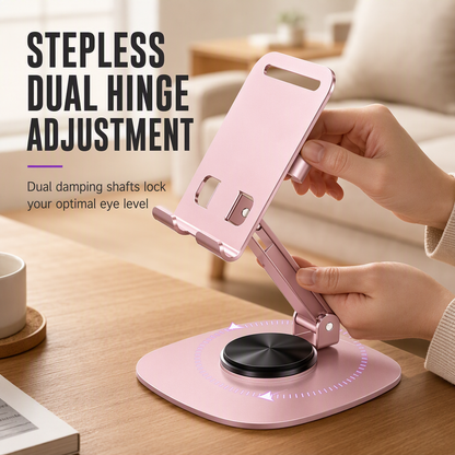 📢📢 50% OFF✨Premium telefonstativ i helmetall – 360° roterende bordholder