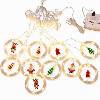 ⏳🔥TIDSBEGRENSET 50% RABATT! ⏰USB LED-isikelanterner, hengepanelformet som stjerner og trær, nydelig juledekor til vinduer🎄