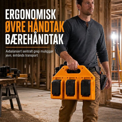 📢📢50% RABATT !!⏰ Oppbevarings- og organiseringsholder med 6 rom for litiumbatterier til elektriske verktøy