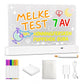 ⏳Kun for en kort tid – 50% RABATT ⏰Oppladbar LED-lysende akryl-tørrbord for skrivebord, slettbart lysende notatbrett med stativ for visning av meldinger og priser