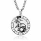 ♌ 50% RABATT! ✨ Svingbart 12-stjernetegn-medaljong-halskjede i rustfritt stål – Interaktiv roterbar kinetisk skive, Dype laseretsteede astrologiske symboler, Kirurgisk-grade 316L titanstål Vannbestandig & 23,6" kjede – Alle 12 tegn 🌌