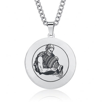 ♌ 50% RABATT! ✨ Svingbart 12-stjernetegn-medaljong-halskjede i rustfritt stål – Interaktiv roterbar kinetisk skive, Dype laseretsteede astrologiske symboler, Kirurgisk-grade 316L titanstål Vannbestandig & 23,6" kjede – Alle 12 tegn 🌌