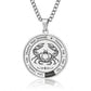 ♌ 50% RABATT! ✨ Svingbart 12-stjernetegn-medaljong-halskjede i rustfritt stål – Interaktiv roterbar kinetisk skive, Dype laseretsteede astrologiske symboler, Kirurgisk-grade 316L titanstål Vannbestandig & 23,6" kjede – Alle 12 tegn 🌌