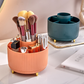 💄Roterende kosmetikkorganizer med støvbeskyttelse - for børster, leppestifter og øyenskygger, for sminkebord og skrivebord