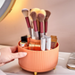 💄Roterende kosmetikkorganizer med støvbeskyttelse - for børster, leppestifter og øyenskygger, for sminkebord og skrivebord