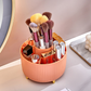 💄Roterende kosmetikkorganizer med støvbeskyttelse - for børster, leppestifter og øyenskygger, for sminkebord og skrivebord