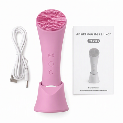 ⏳Kun for en kort tid – 50% RABATT ⏰✨ Elektrisk silikon ansiktsrensebørste med varmefunksjon – skånsom dyp rensing og velværeende varme! 💆‍♀️🔥