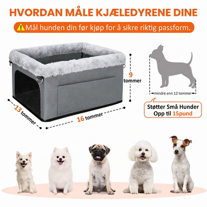 🐶 50 % RABATT! 🚗 Bærbart hundesete & reiseseng – ripefast & skittavvisende ✨
