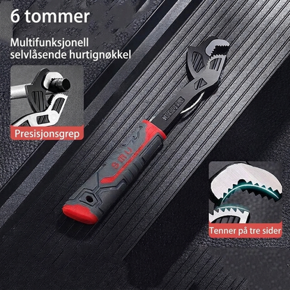 📢📢50 % RABATT !!⏰Multifunksjonell justerbar skiftenøkkel med hurtigjustering, universelt håndverkstøy