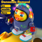 ⏳Tidsbegrenset tilbud⏰ Dansende Space Duck-leke - Interaktivt LED-lys og musikk med solsensor for kule kosmiske danserbevegelser 🌟🚀