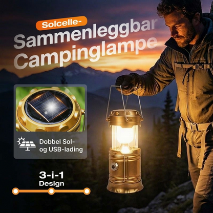 ⏳Kun for en kort tid – 50% RABATT ⏰✨Solcelledrevet sammenleggbar campinglykt⛺️