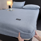🔥50 % RABATT 🛏️ Tykt sengeteppe av halvfleece for høst og vinter – ensfarget, ekstra varmt og koselig