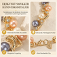 📢📢 50 % RABATT !! ⏰ Vintage-blomstrende perlesmykkesett – elegant glans til din spesielle kveld, begrenset lager!