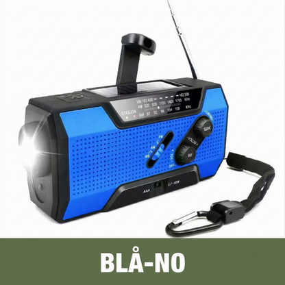 ⏳Kun for en kort tid – 50% RABATT ⏰Multifunksjonell utendørs solar nødhåndsveivradio