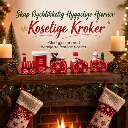 🔥 Spesialtilbud for julen – spre glede, spar stort! 🎄🎁Mini julepynt i plastikktog, dekorasjon til feriebord og kakedekorasjon for vindusutstilling