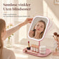 🪞 50 % RABATT! 💄 Bærbar, sammenleggbar LED-sminkespeil for skrivebordet – kompakt og ideelt for hybelen