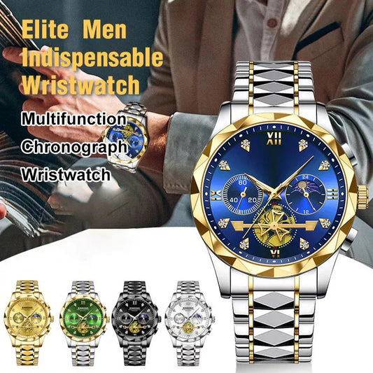 Luksuriøs design Dodecagon kvartsur Nytt multifunksjonelt armbåndsur for menn